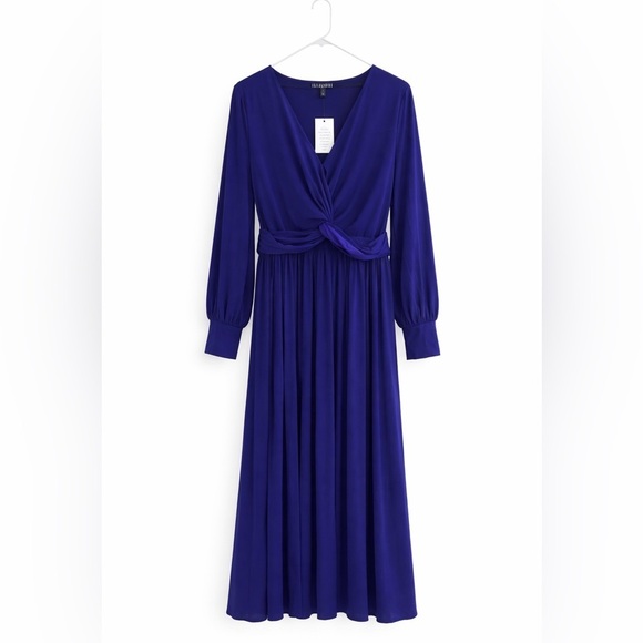 Eloquii Dresses & Skirts - Eloquii Purple Long Sleeve Empire Waist Maxi Dress Size 20 elegant date NWT